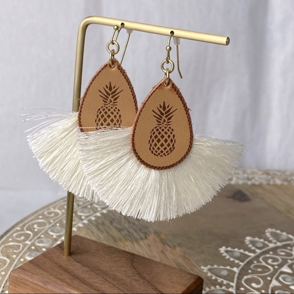 Fan Tassel Earrings Bohemia Oval Dangle Earring